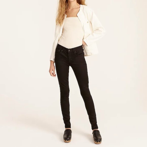 J.Crew 8" Toothpick Jeans In True Black - Picture 1 of 7